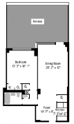 E53-211-2L-1 Bedroom apartment with outdoor space