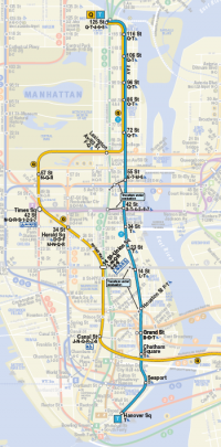 2nd Avenue Subway Map in NYC Manhattan New York